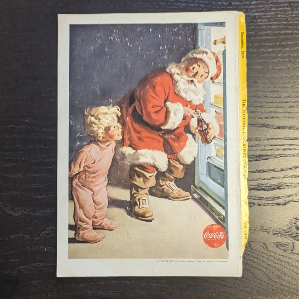 Vintage 1959 Santa Claus Caught in the Act Coca Cola Ad, National Geographic
